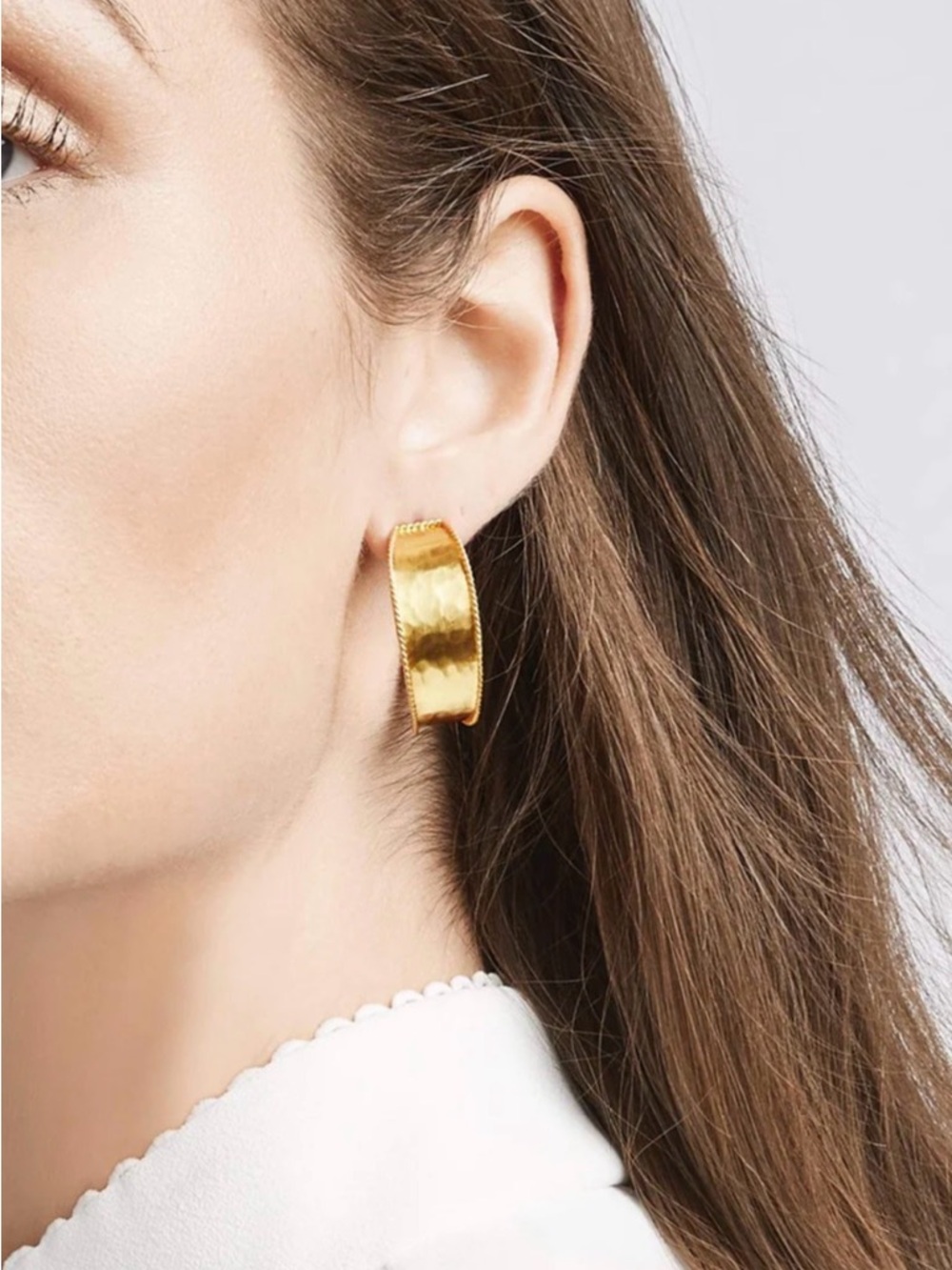 Julie Vos Gold Savoy Hoop Earrings size medium